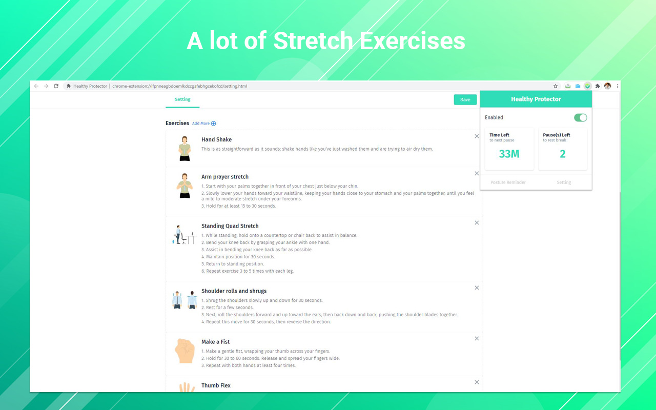 A lot of Stretch Exercise